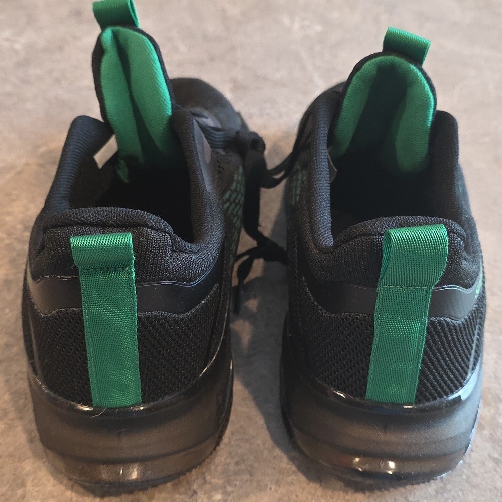 (J4) Mens Black and Green Sport Sneakers Unknown Name Sz 12 - Picture 4 of 6
